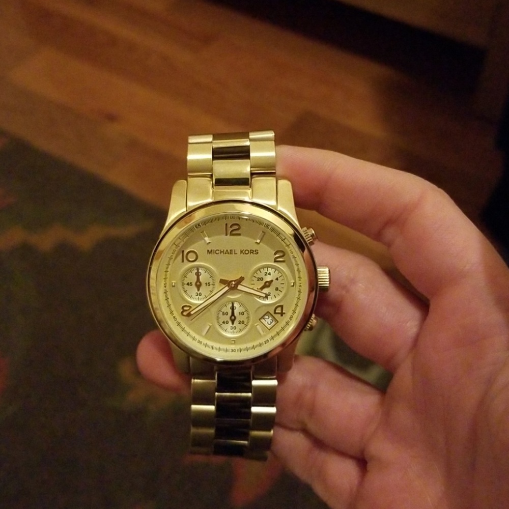 Michael Kors yellow gold watch